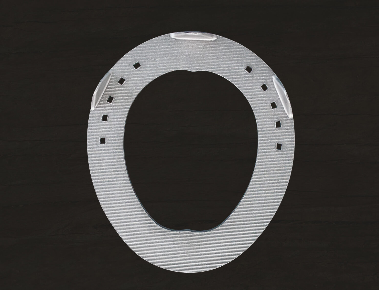 Aluminium Egg Bar Shoe - visit the official Jim Blurton shop to buy online, horseshoes, farrier tools & accessories distributed worldwide.