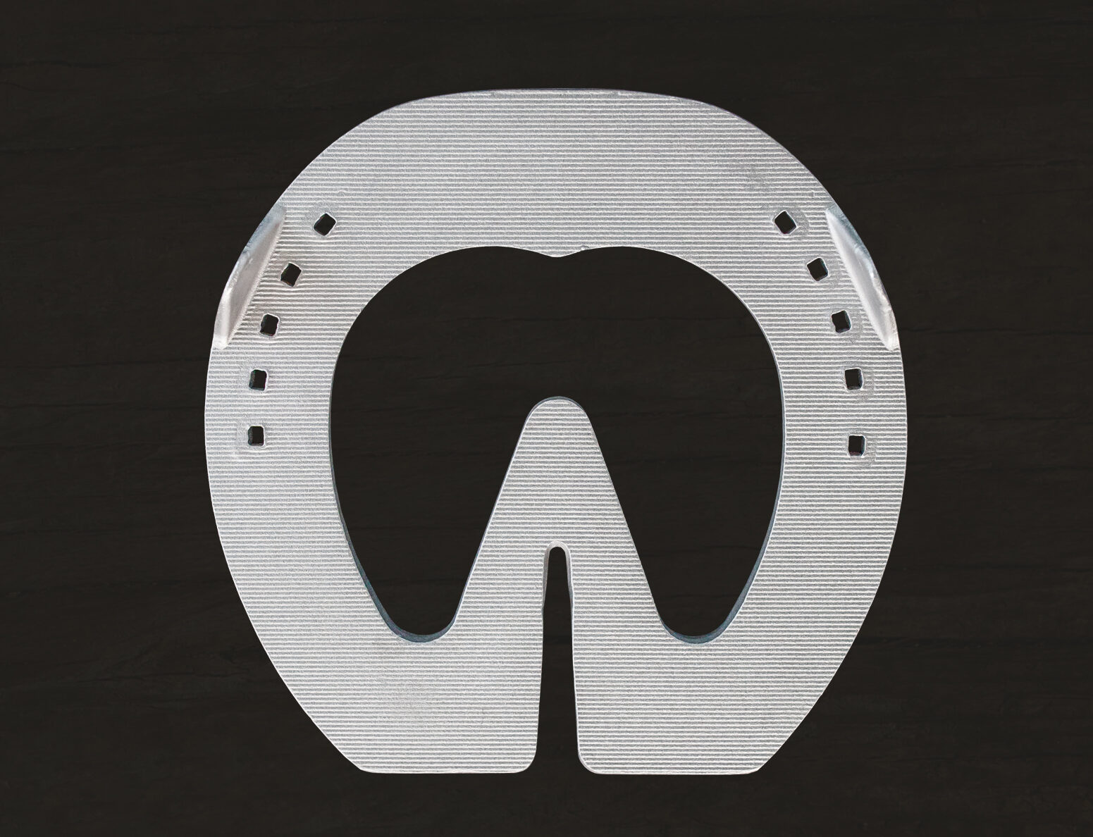 Aluminium Heart Bar Shoe - visit the official Jim Blurton shop to buy online, horseshoes, farrier tools & accessories distributed worldwide.