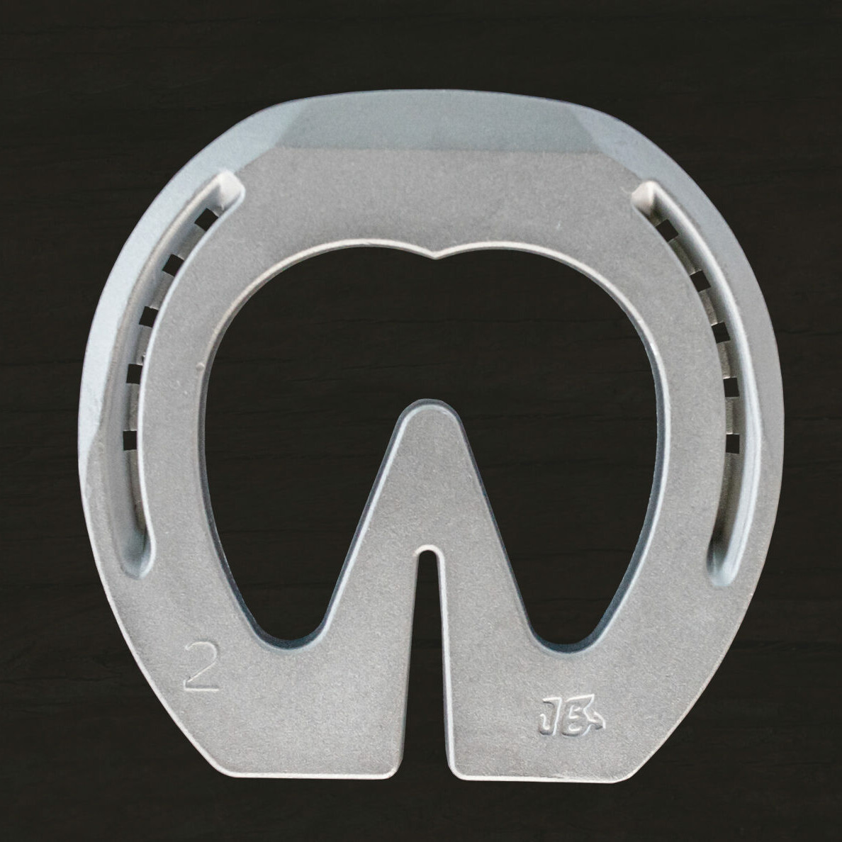 Aluminium Heart Bar Shoe - visit the official Jim Blurton shop to buy online, horseshoes, farrier tools & accessories distributed worldwide.