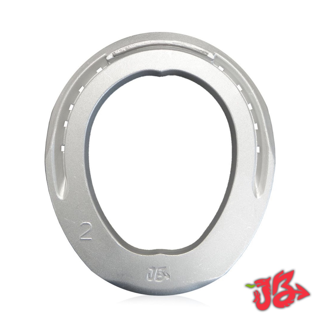 Aluminium Egg Bar Shoe - visit the official Jim Blurton shop to buy online, horseshoes, farrier tools & accessories distributed worldwide.